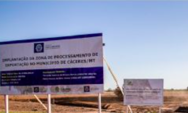 Por falta de pagamento e projeto, empresa paralisa obra da ZPE de Cáceres